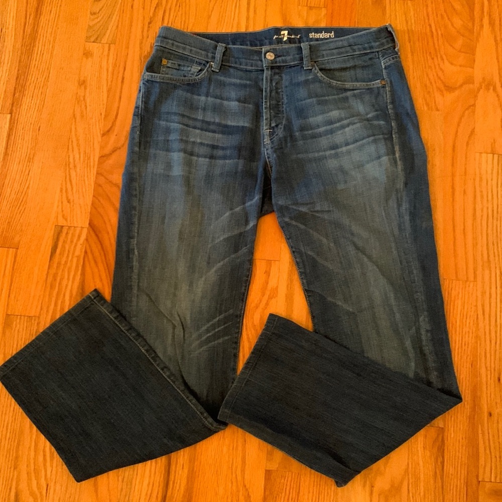 7 For All Mankind - Men’s Jeans - 36 waist - 31 inseam - Button enclosure